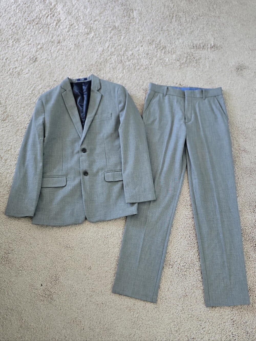 Boys Gray Izod 2 Piece Suit